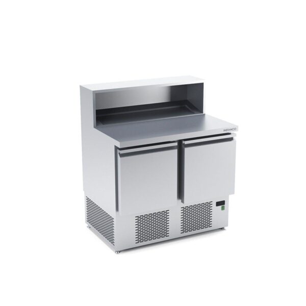 Cooling table for pizza with extension