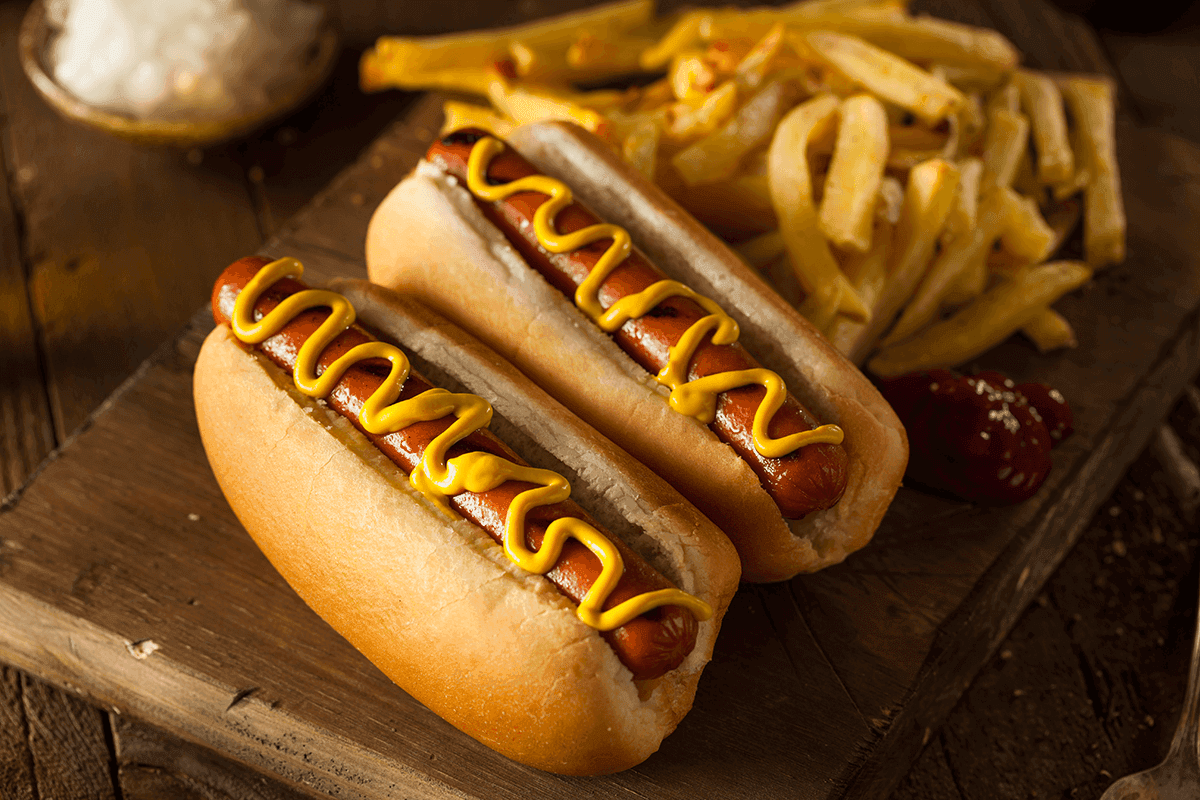 hot dog i frytki